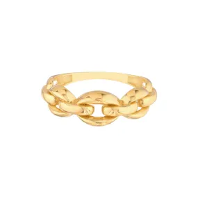 14K Yellow Gold Open Cable Ring