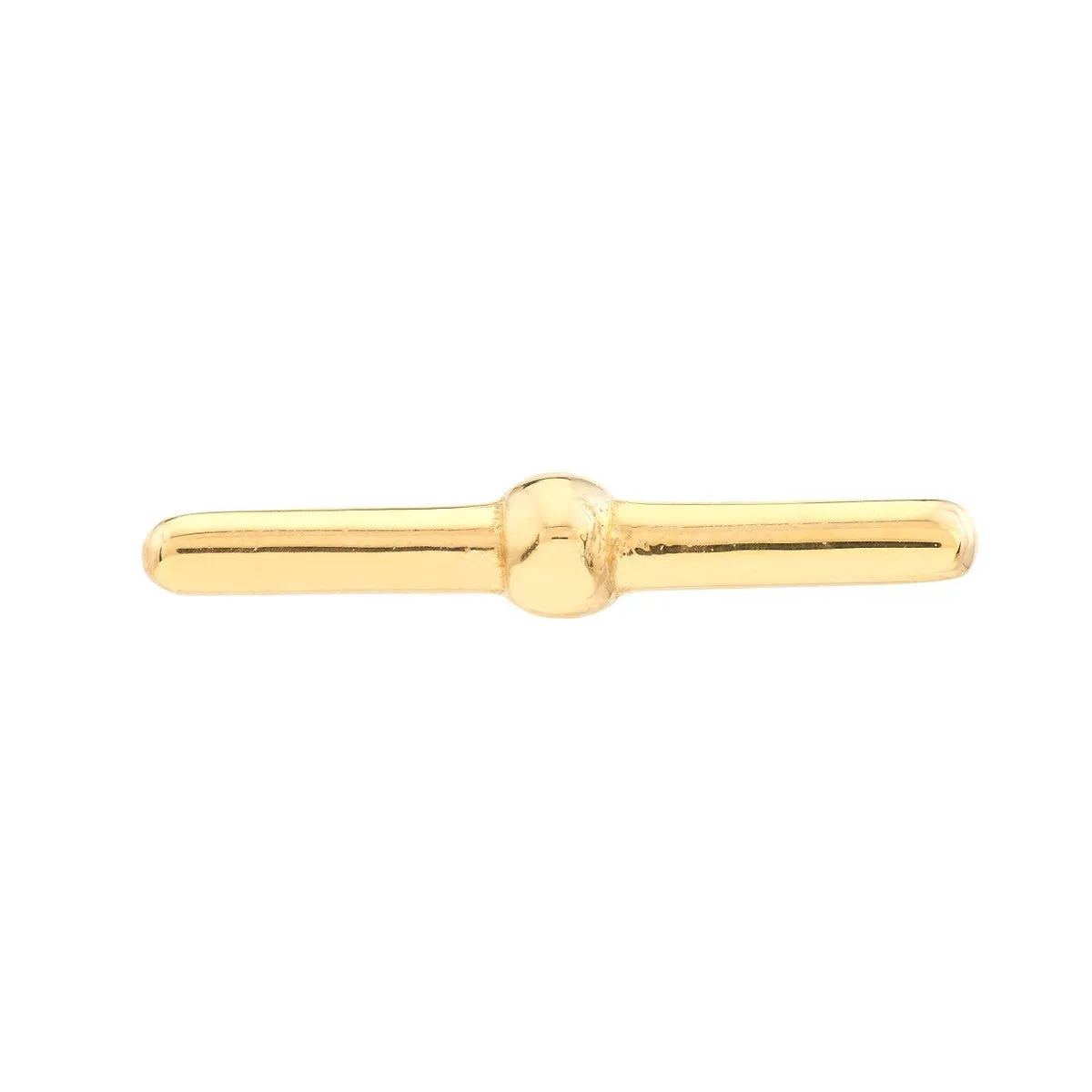 14K Yellow Gold Polished Bar Stud Earrings