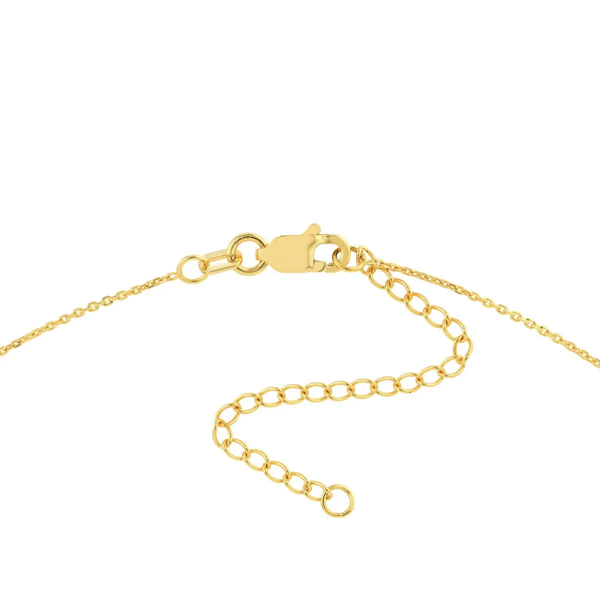 14K Yellow Gold Safety Pin Necklace