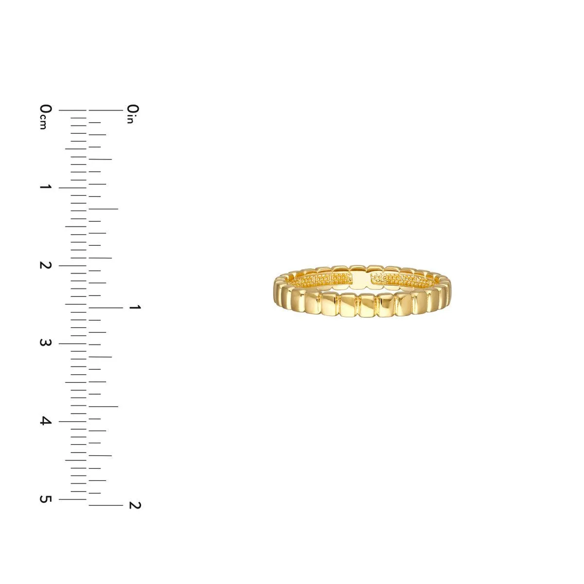 14K Yellow Gold Skinny Tag Band Ring