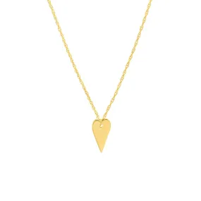 14K Yellow Gold So You Mini Engravable Heart Adj Necklace