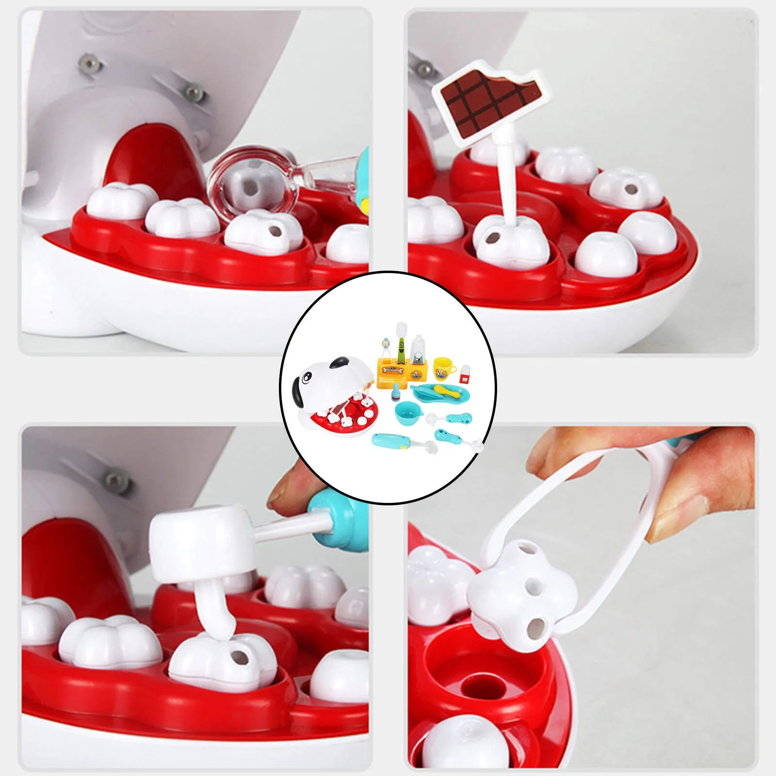 17 PCS Kids Pets Dentist Play Set