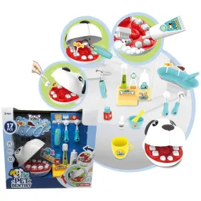 17 PCS Kids Pets Dentist Play Set