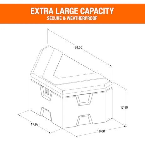 1701680 - BLACK POLY TRAILER TONGUE TRUCK TOOL BOX