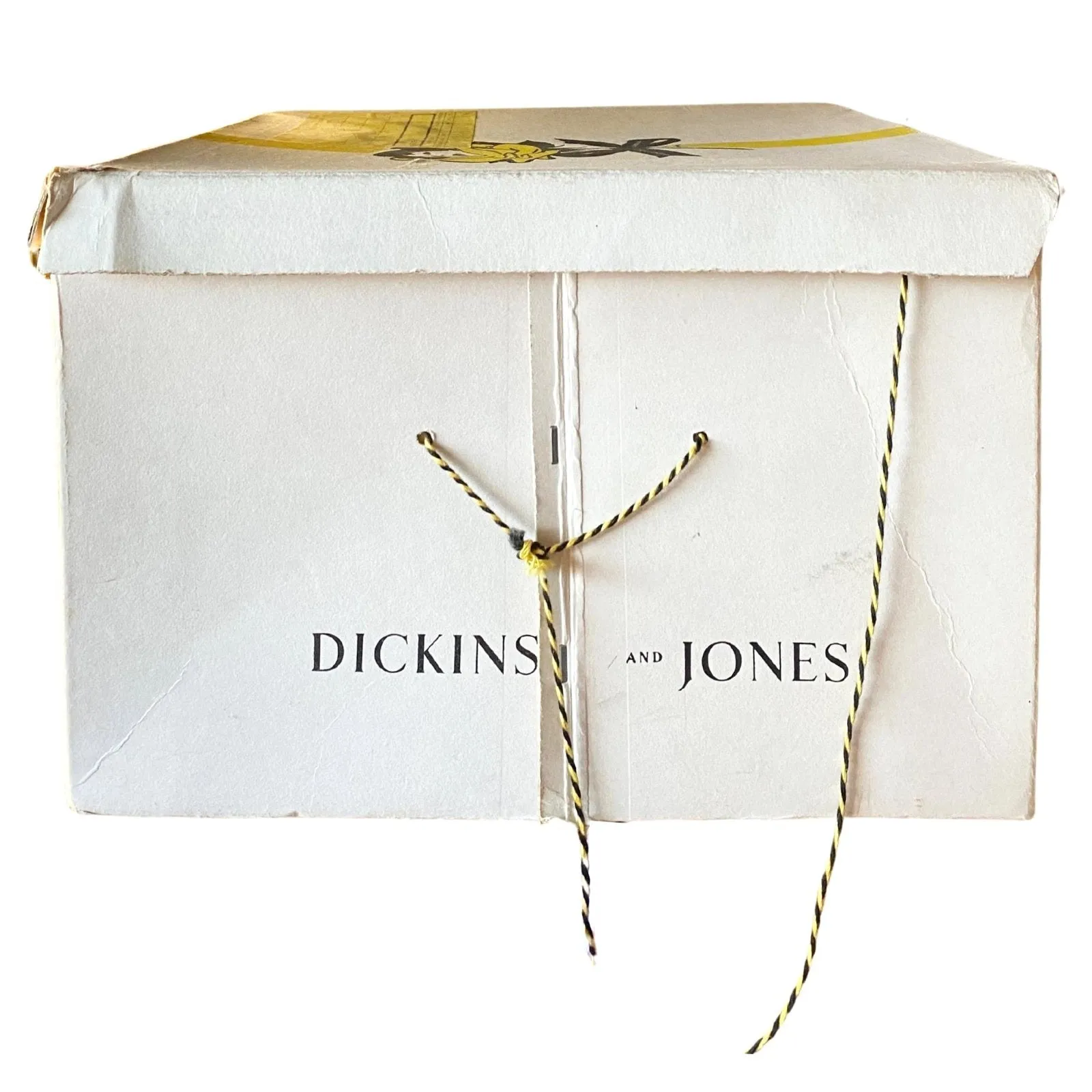 1950s “Dickens & Jones” Department Store Square Cardboard Hat Box