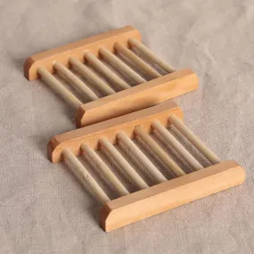 1PC Holder Natural Wood Soap Tray Holder Dish