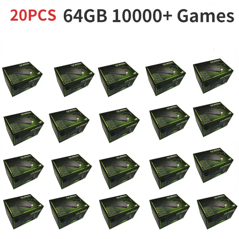 2pcs 3pcs 4pcs 20pcs 28pcs 30pcs 32pcs 60pcs Video Game Console 64G Built-in 10000 Games For VIP Clients