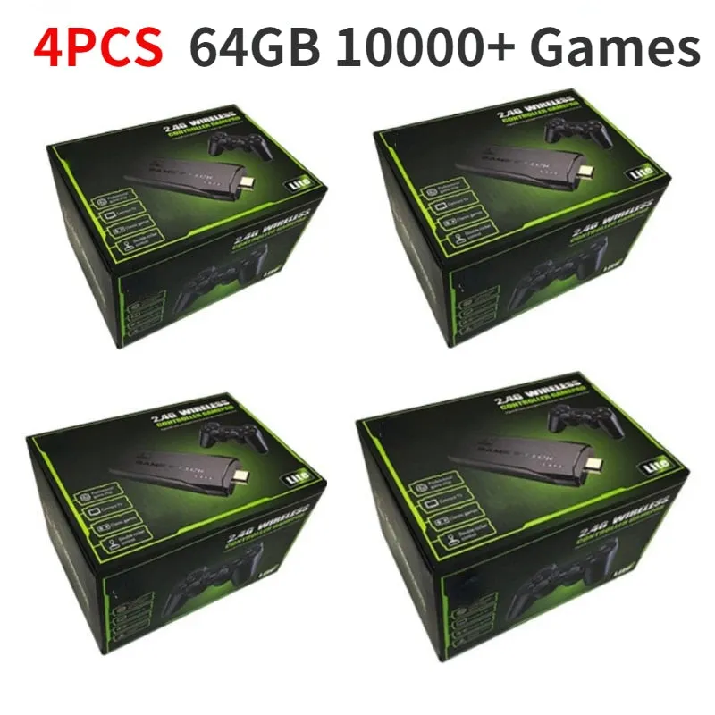 2pcs 3pcs 4pcs 20pcs 28pcs 30pcs 32pcs 60pcs Video Game Console 64G Built-in 10000 Games For VIP Clients