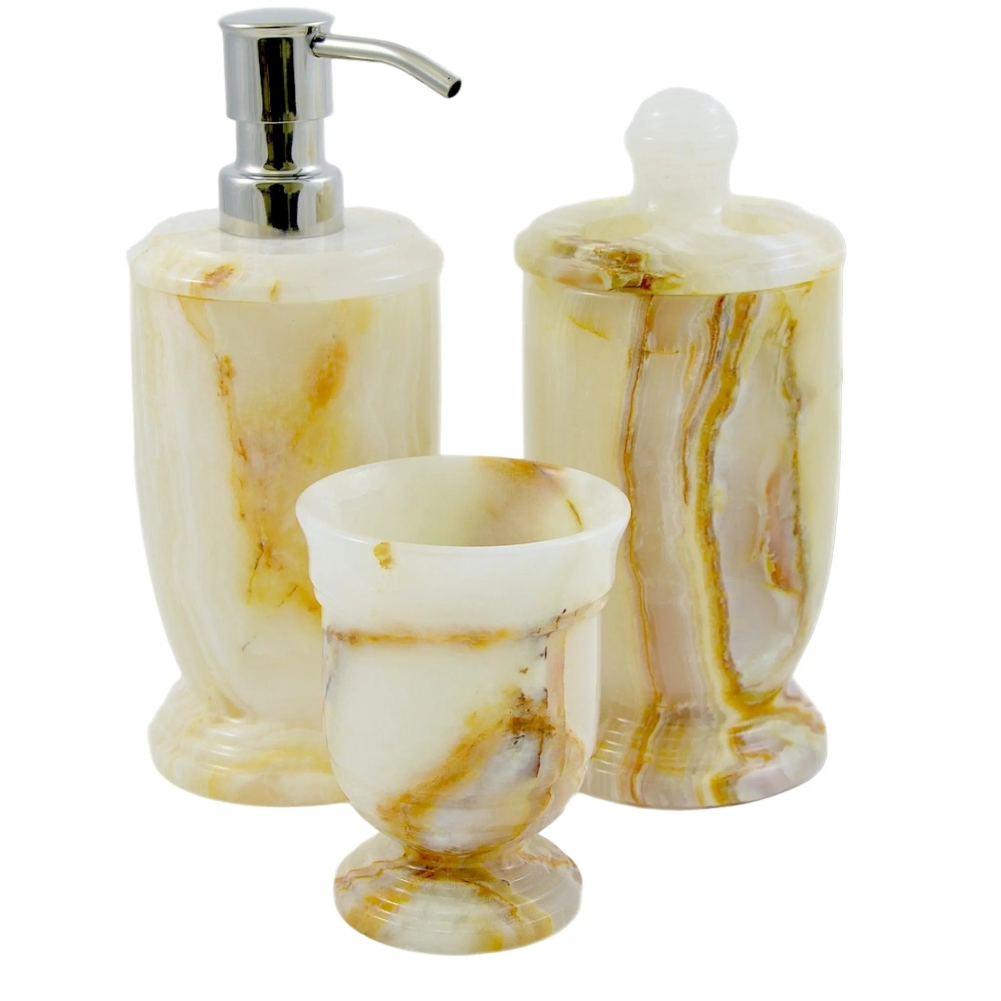 3 Piece Bathroom Vanity Set - White Onyx