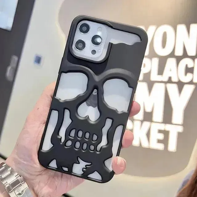 3D Hollow Skull Phone Case (For iPhones)