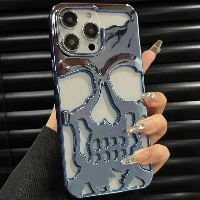 3D Hollow Skull Phone Case (For iPhones)