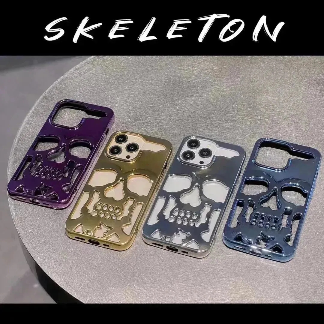 3D Hollow Skull Phone Case (For iPhones)