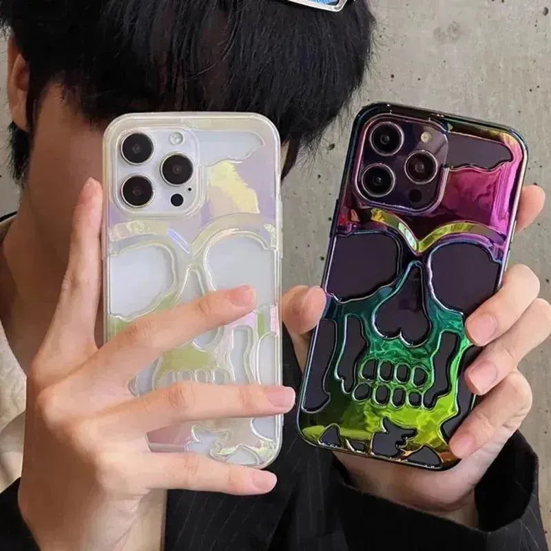 3D Hollow Skull Phone Case (For iPhones)