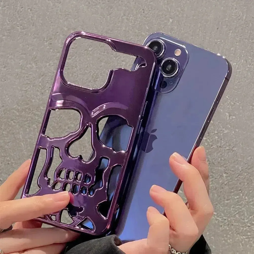 3D Hollow Skull Phone Case (For iPhones)