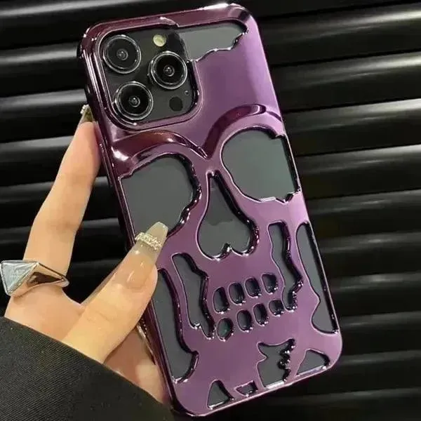 3D Hollow Skull Phone Case (For iPhones)