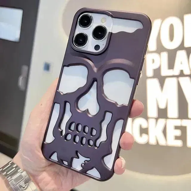 3D Hollow Skull Phone Case (For iPhones)