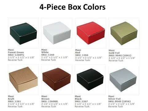 4 pc. Custom Logo Favor Box (50 Boxes)