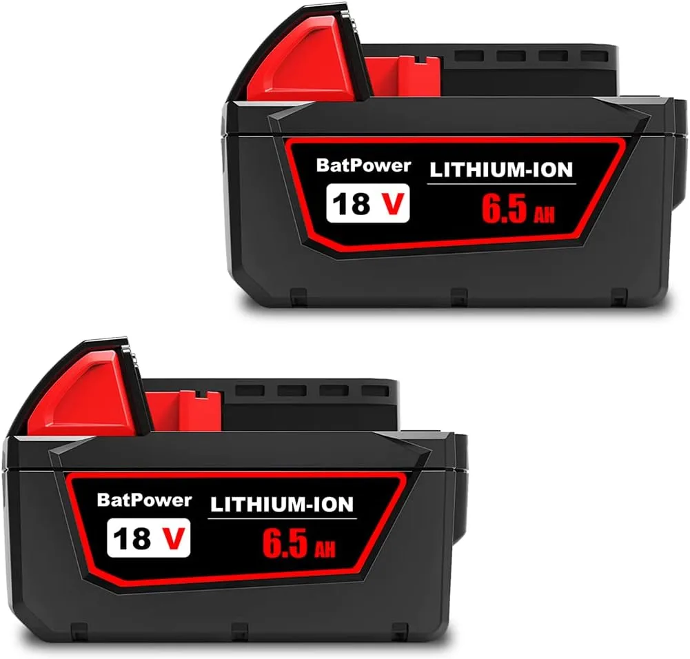 48-11-1850 6.5AH 18V Lithium XC Extended Capacity Battery Replacement for Milwaukee 18V M18 Battery 5.0Ah 4.0Ah 3.0Ah