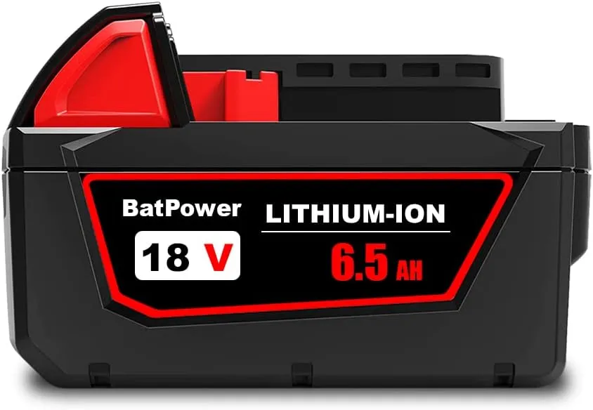 48-11-1850 6.5AH 18V Lithium XC Extended Capacity Battery Replacement for Milwaukee 18V M18 Battery 5.0Ah 4.0Ah 3.0Ah