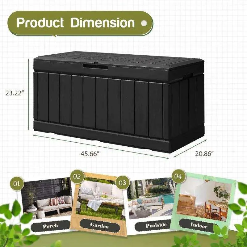 82 Gallon Deck Boxes Resin Outdoor Storage