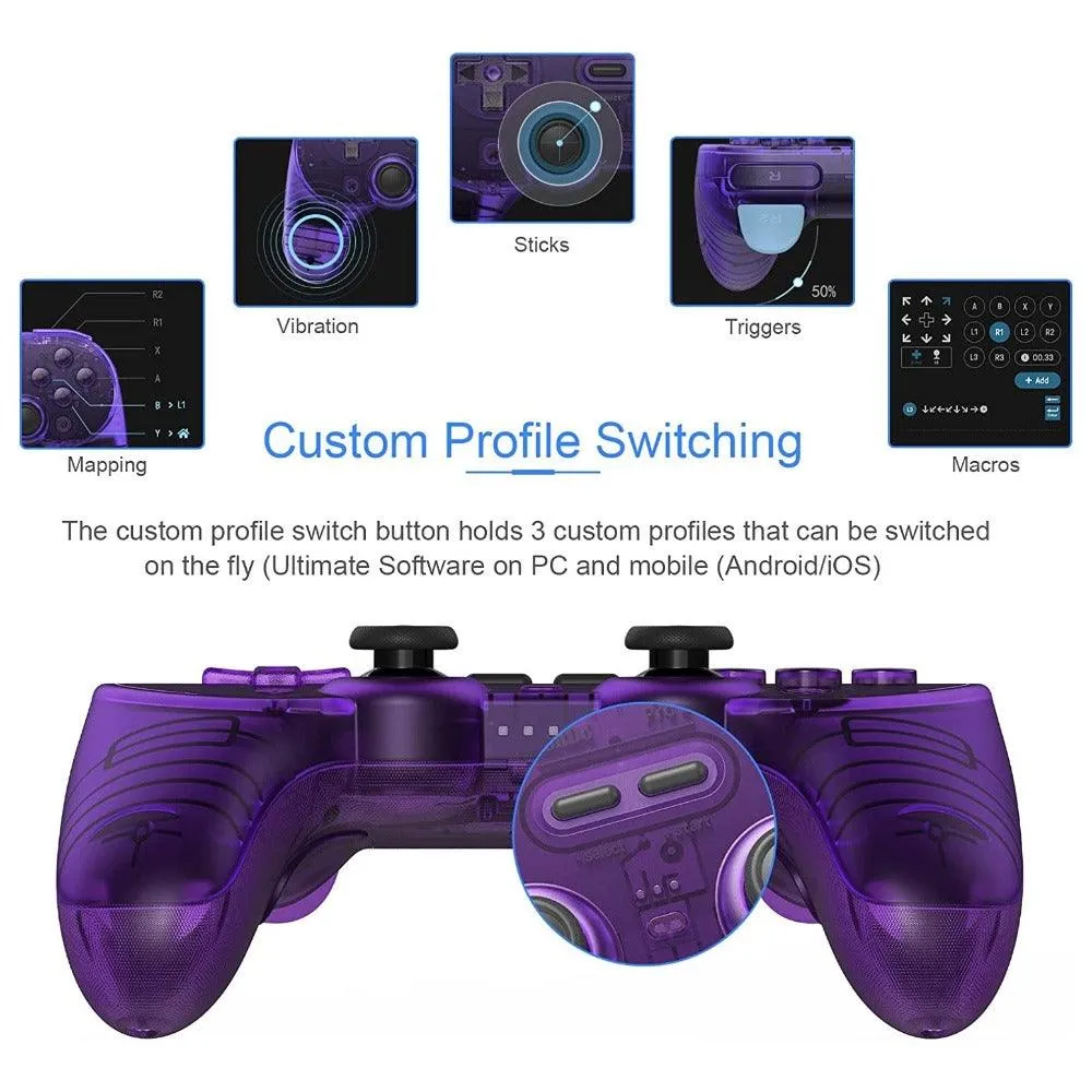 8Bitdo Pro 2 Special Edition Bluetooth Controller: For Switch, PC, macOS, Android, Steam, Raspberry Pi