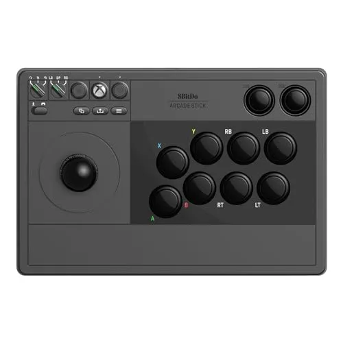 8Bitdo Wireless Arcade Stick for Xbox Series X|S, Xbox One and Windows 10, Arcade Fight Stick with 3.5mm Audio Jack - Officially Licensed (Black)