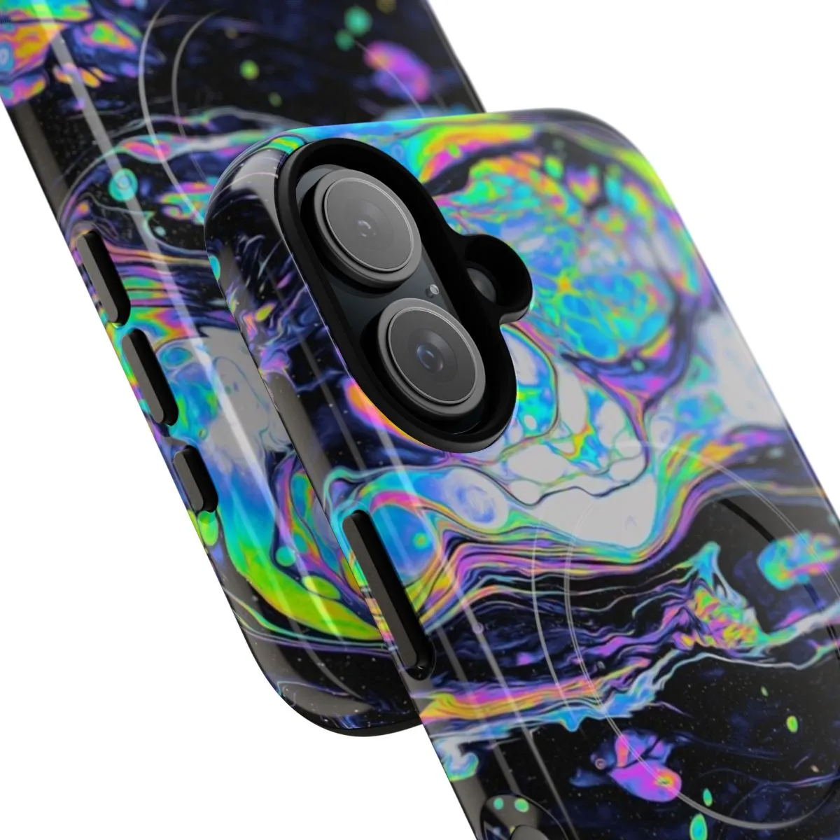 Abstract Art Phone Case with Colorful Marble Effect