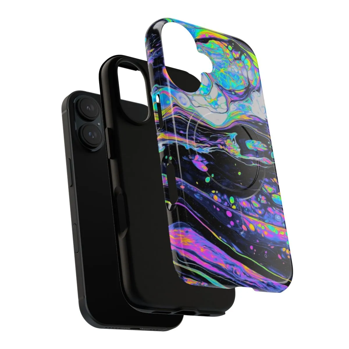 Abstract Art Phone Case with Colorful Marble Effect