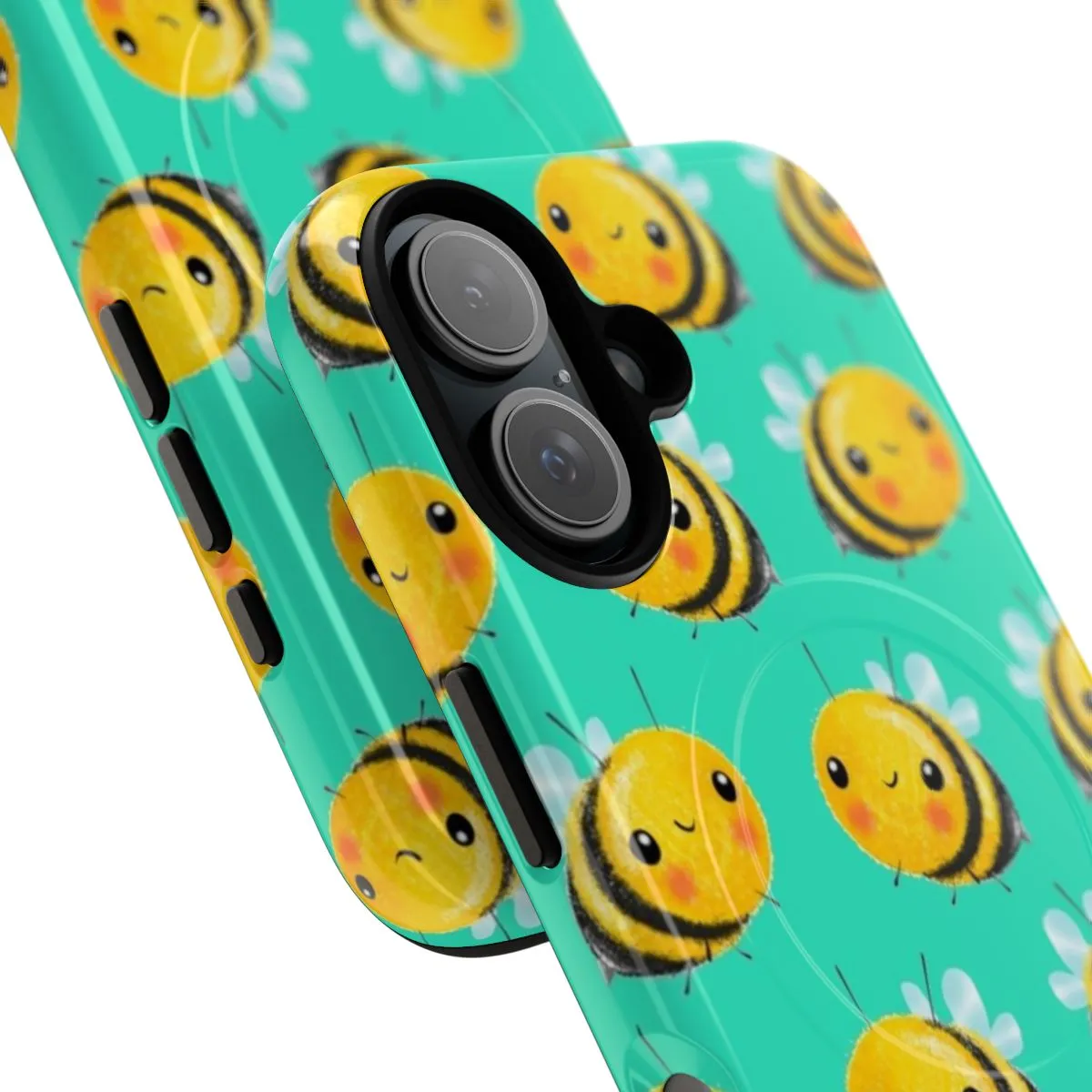 Adorable Bumble Bee and Mint Magnetic Tough Phone Case