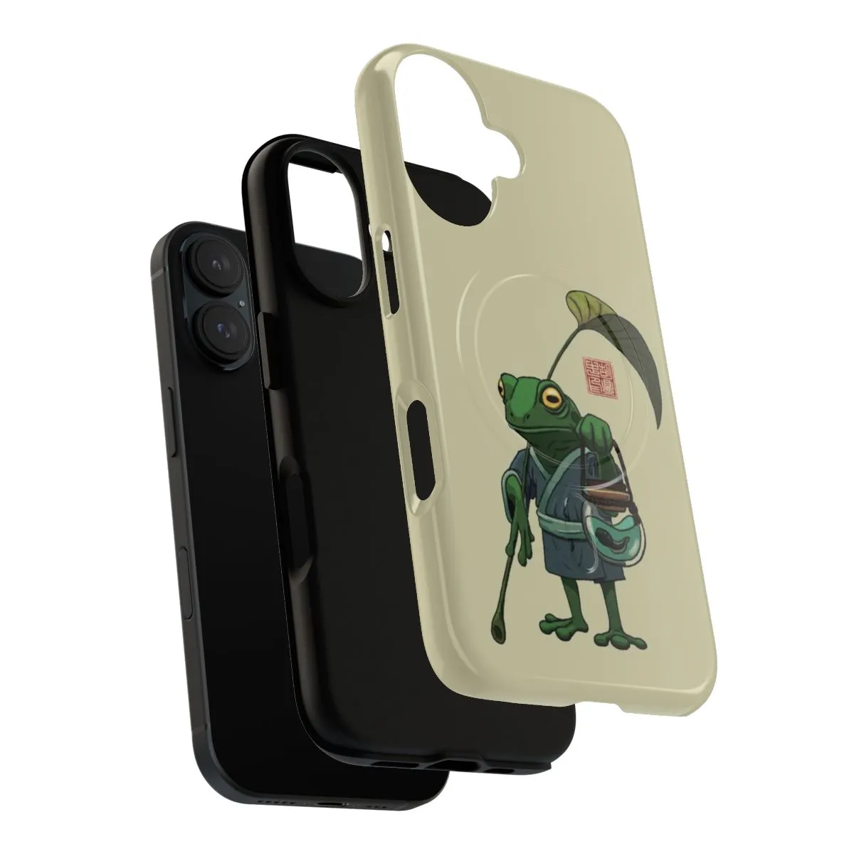 Adorable Frog and Tadpole Magnetic Phone Case