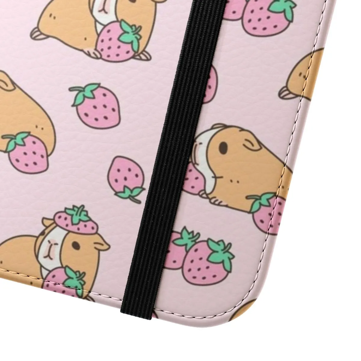 Adorable Pink Guinea Pig Strawberry Pattern Phone Case