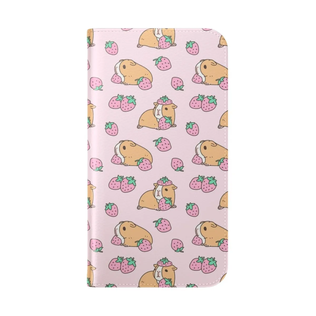 Adorable Pink Guinea Pig Strawberry Pattern Phone Case