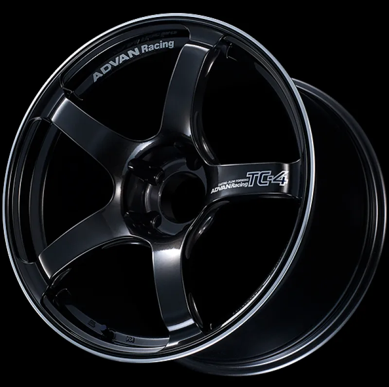 Advan TC4 18x8.5  45 5-112 Black Gunmetallic Wheel & Ring