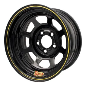 Aero 50 Series Rolled Wheel - Black - 15" x 10" - 5 x 5" Bolt Circle - 4" Back Spacing - 25 lbs.