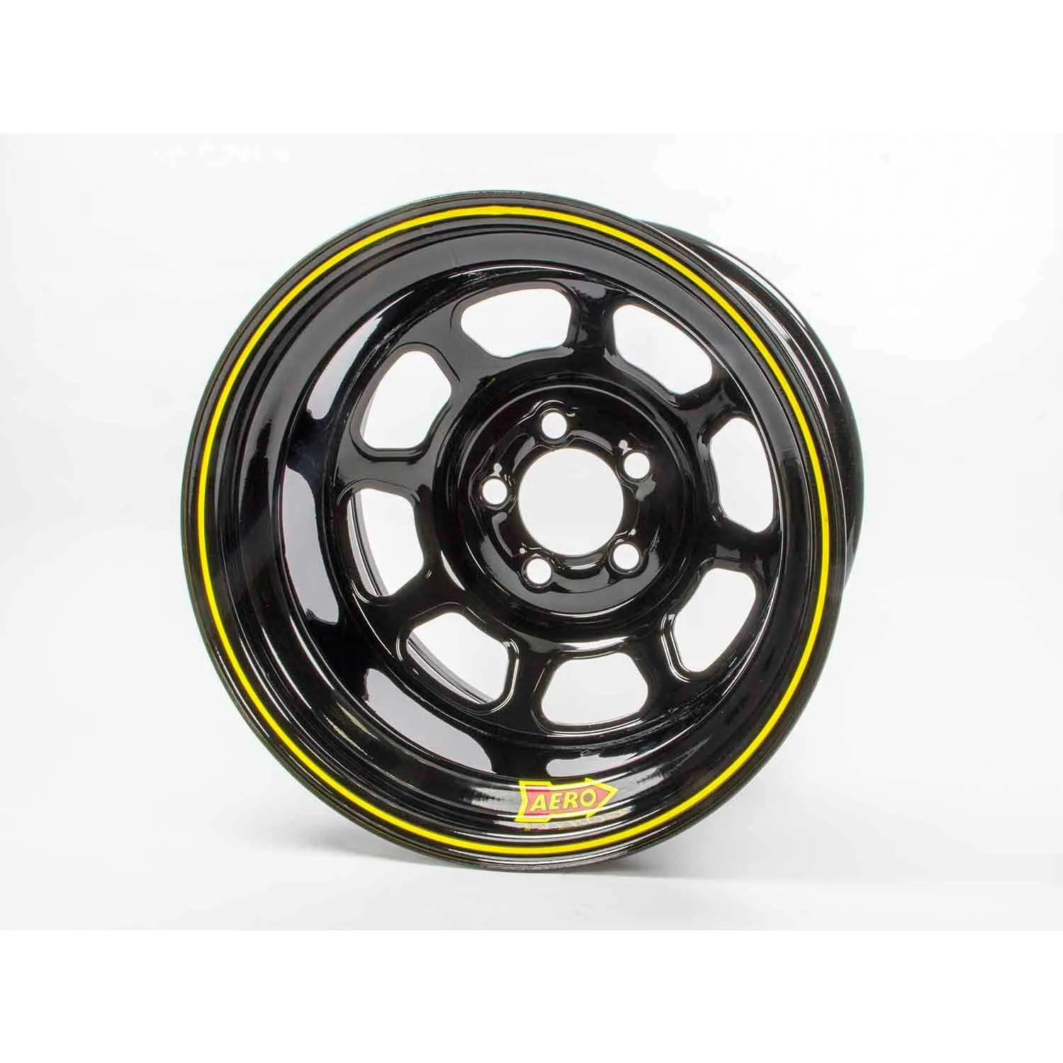 Aero 58 Series Rolled Wheel - Black - 15" x 10" - 5 x 5" Bolt Circle - 2" Back Spacing - 21 lbs.