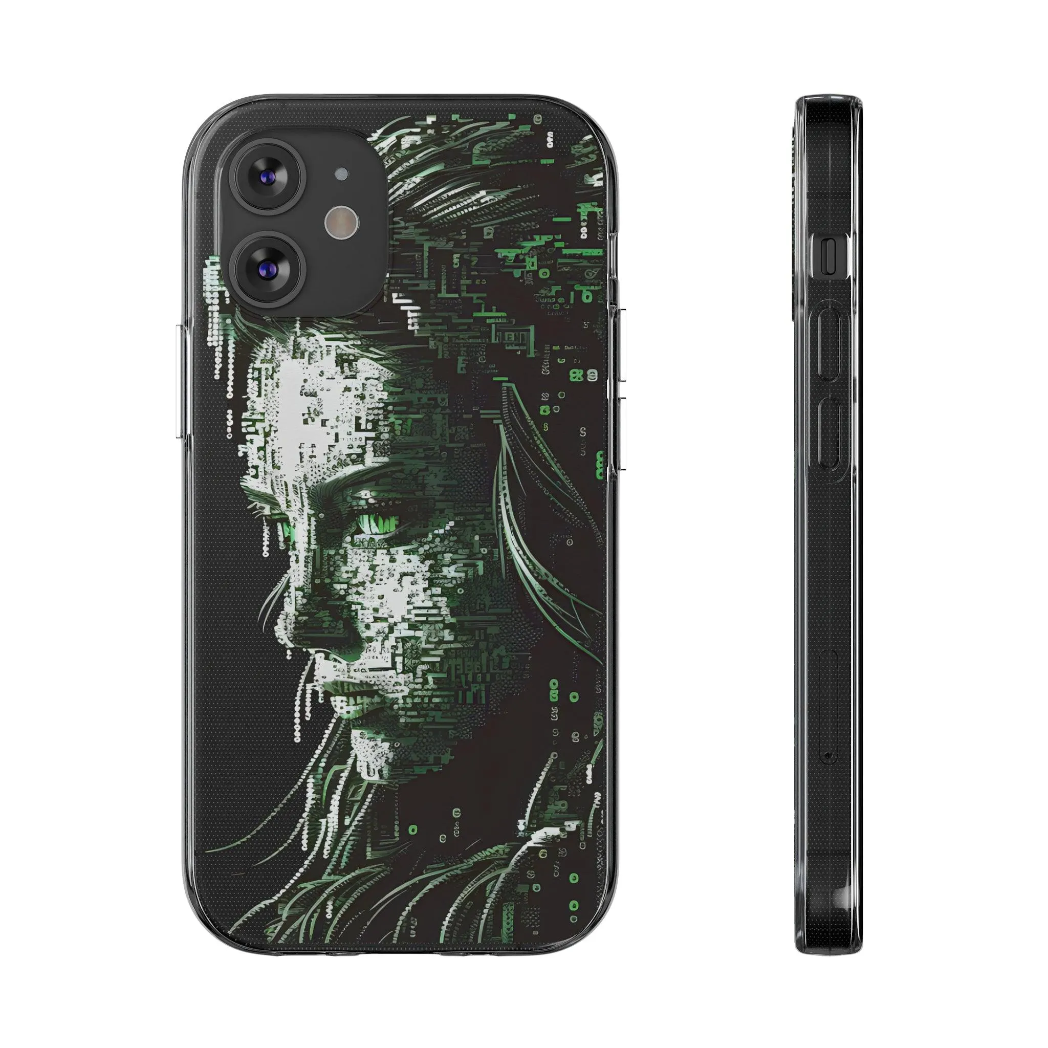 AI Girl Transparent Soft Phone Case for Samsung or Iphone