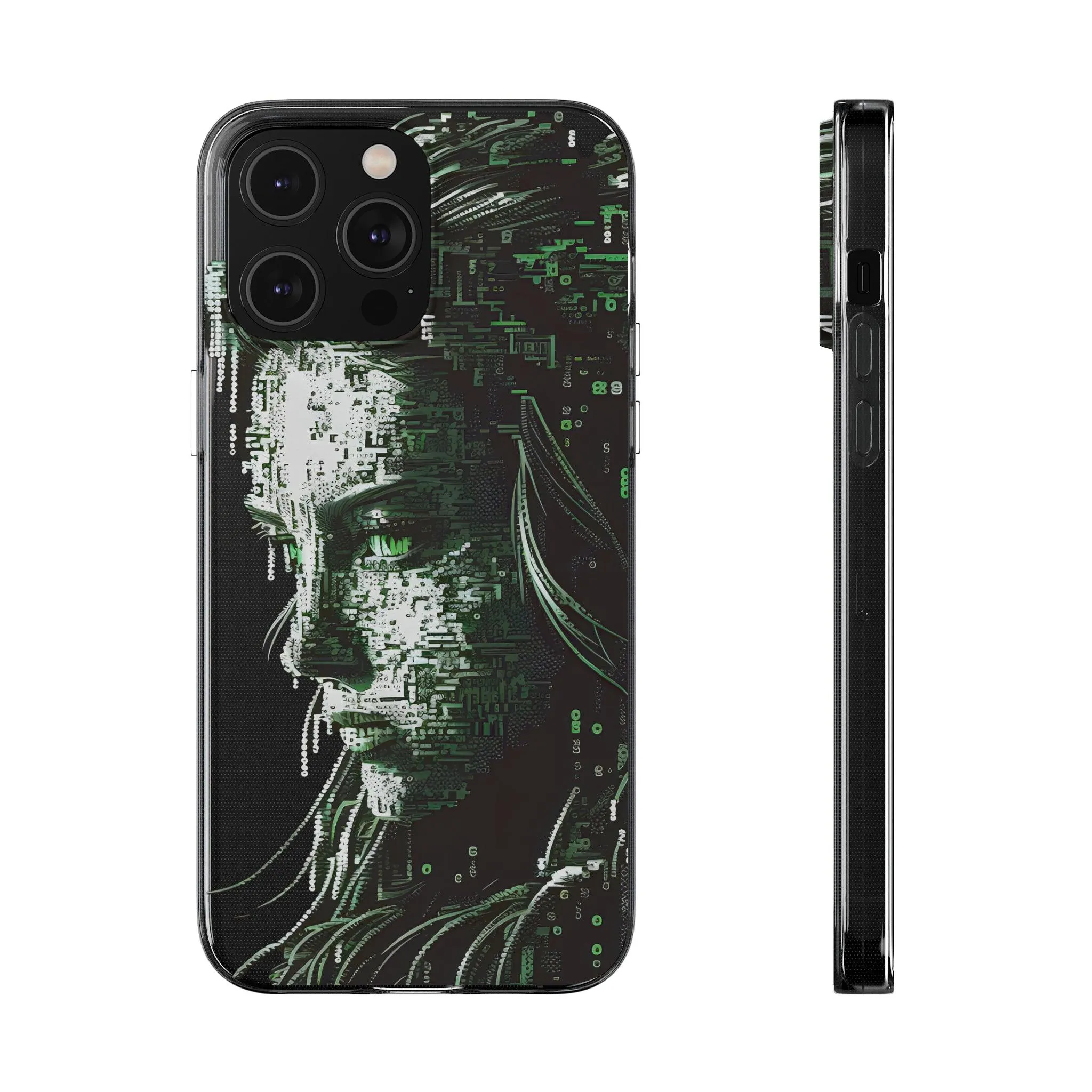 AI Girl Transparent Soft Phone Case for Samsung or Iphone