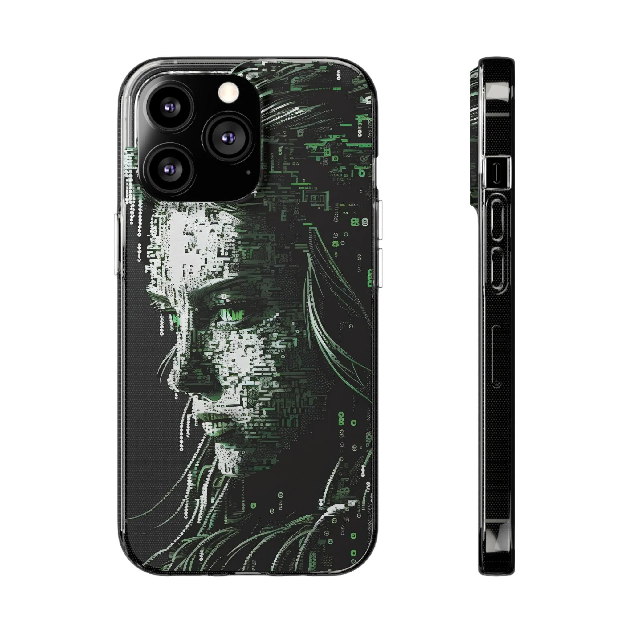 AI Girl Transparent Soft Phone Case for Samsung or Iphone