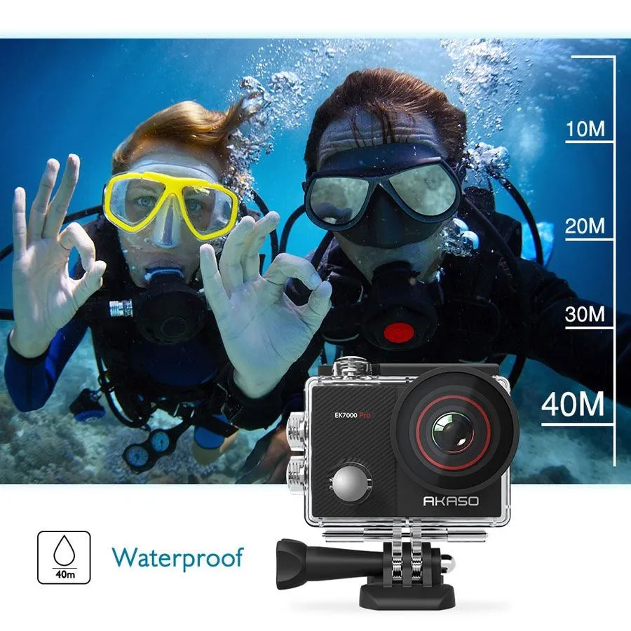 AKASO EK7000 Pro Action Kamera 4K Ultra HD - Sort