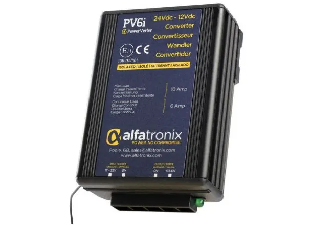 Alfatronix Powerverter CONVERTOR 24V DC - 12V DC Isolated 6A