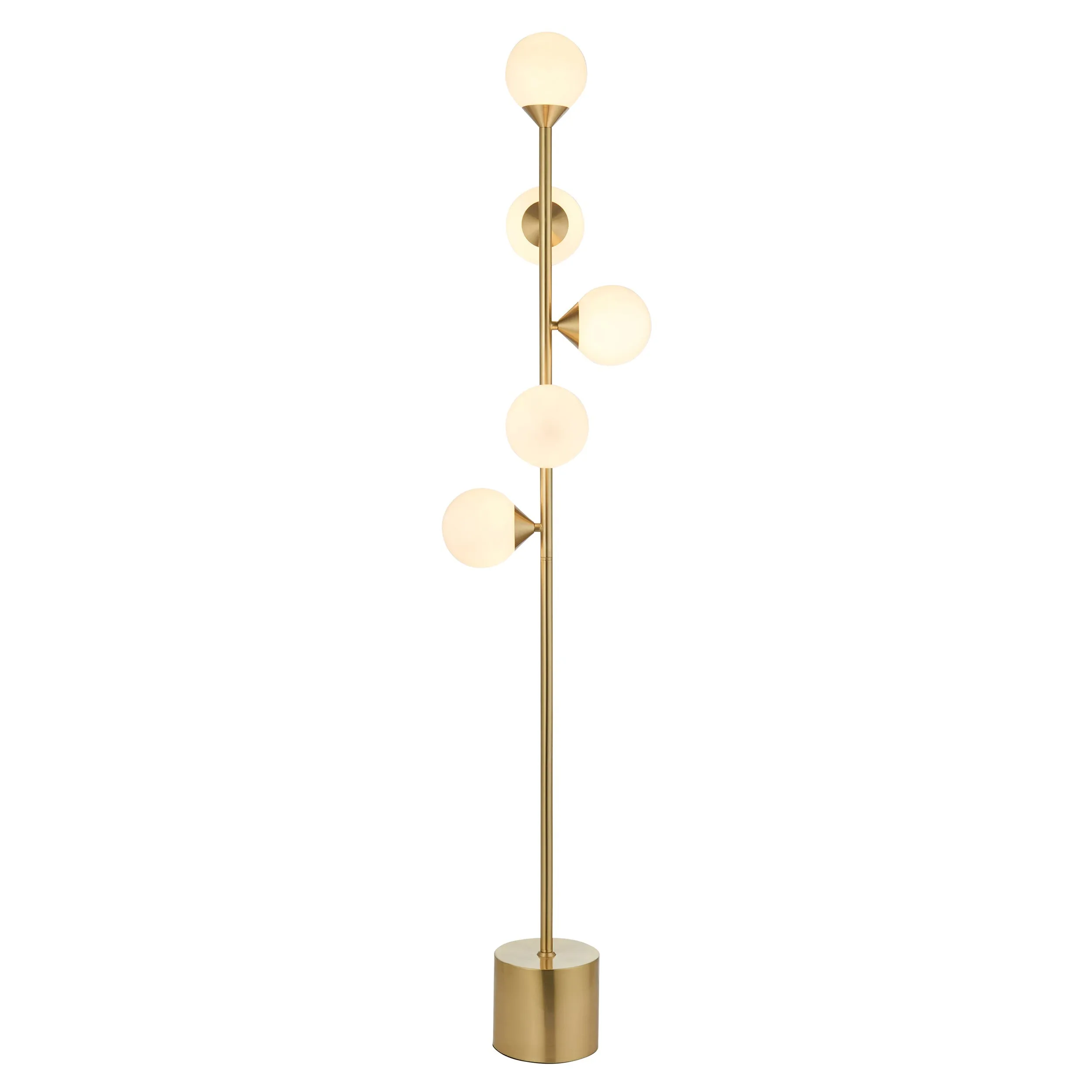 Amos Crib Floor Lamp Brushed Brass