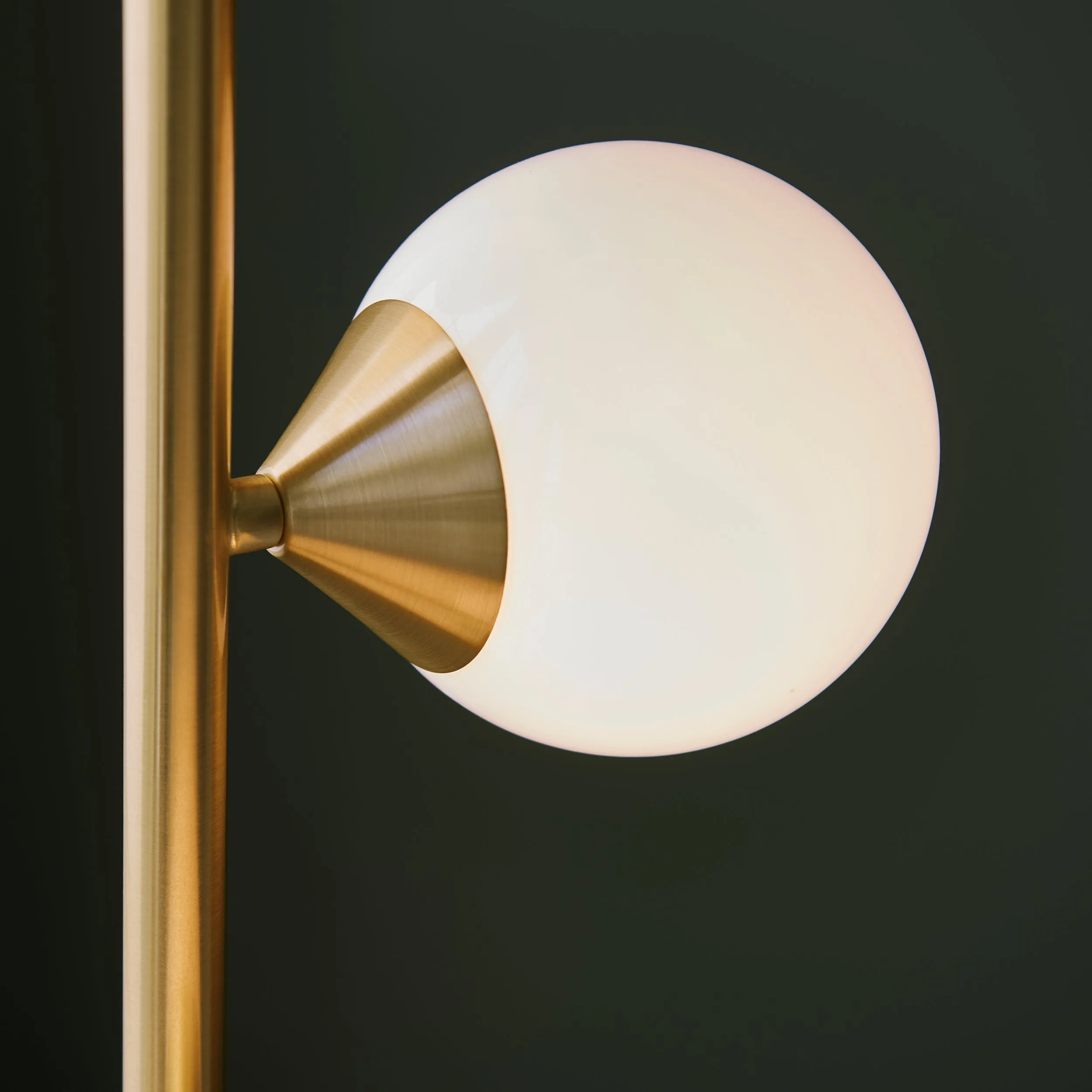 Amos Crib Floor Lamp Brushed Brass