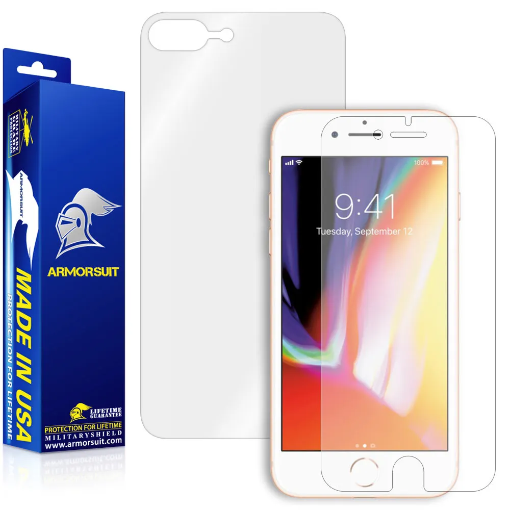 Apple iPhone 8 Plus Screen Protector (Case-Friendly   Back Protector)