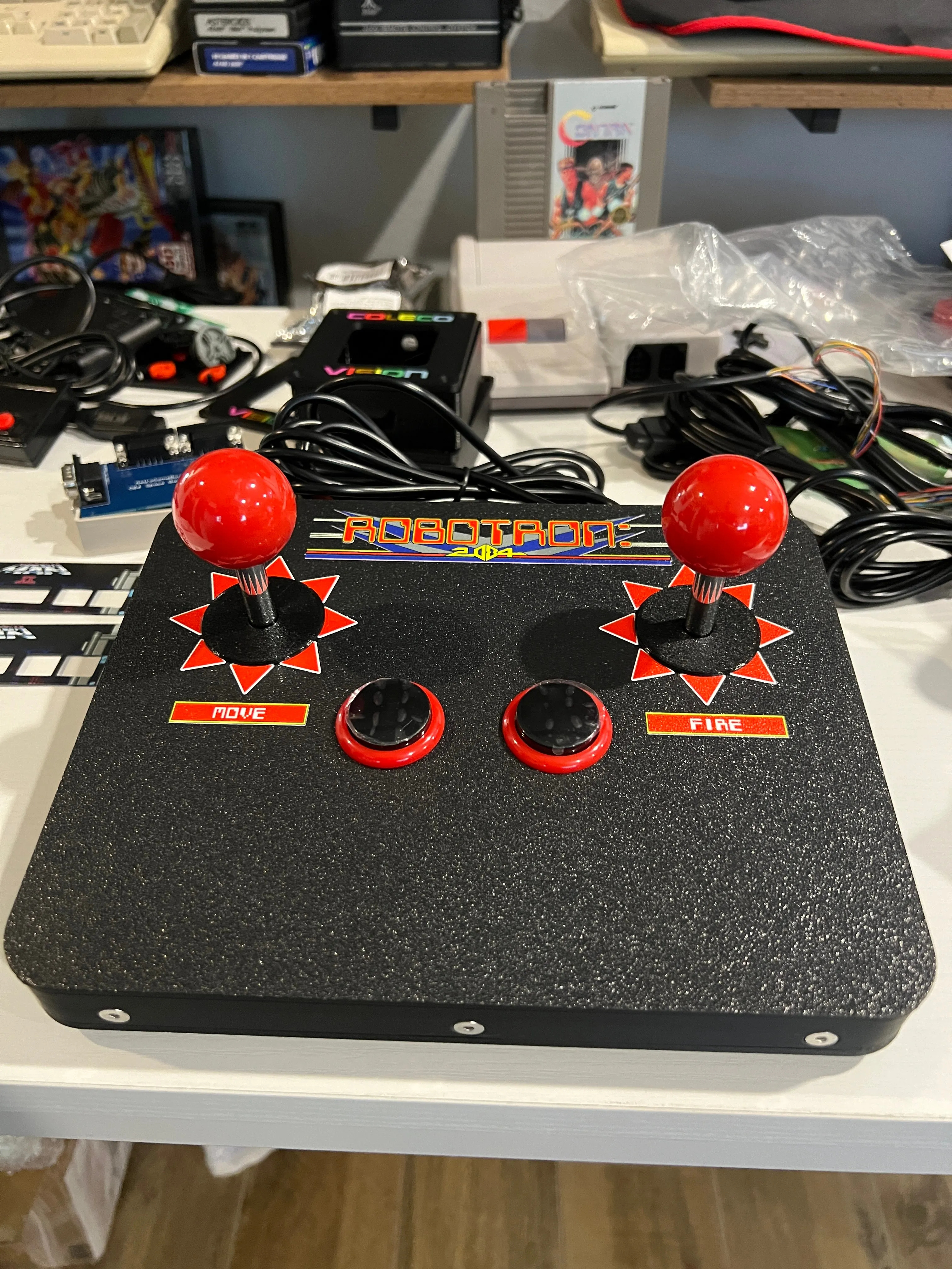 Atari 7800 Robotron Dual Arcade Stick - Original Hardware Version