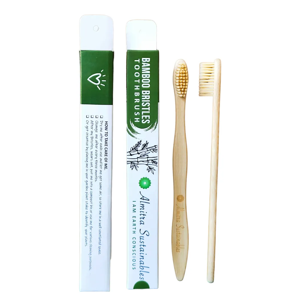 Bamboo Bristle Toothbrush (Pack of 2)