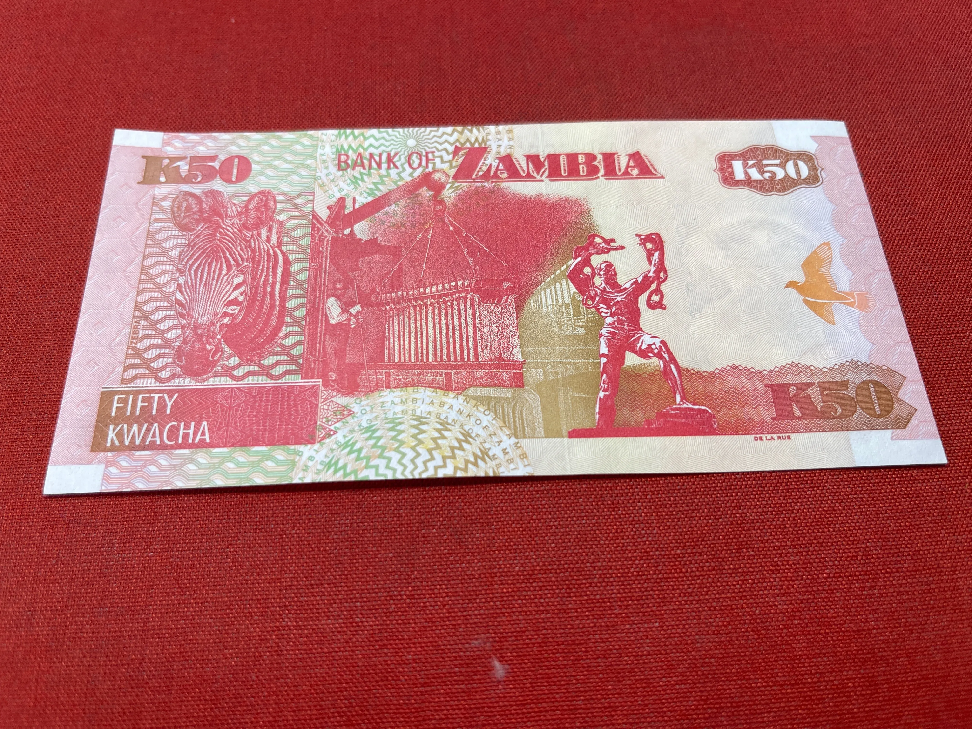 Bank of Zambia 50 Kwacha Serial BO/03 077361