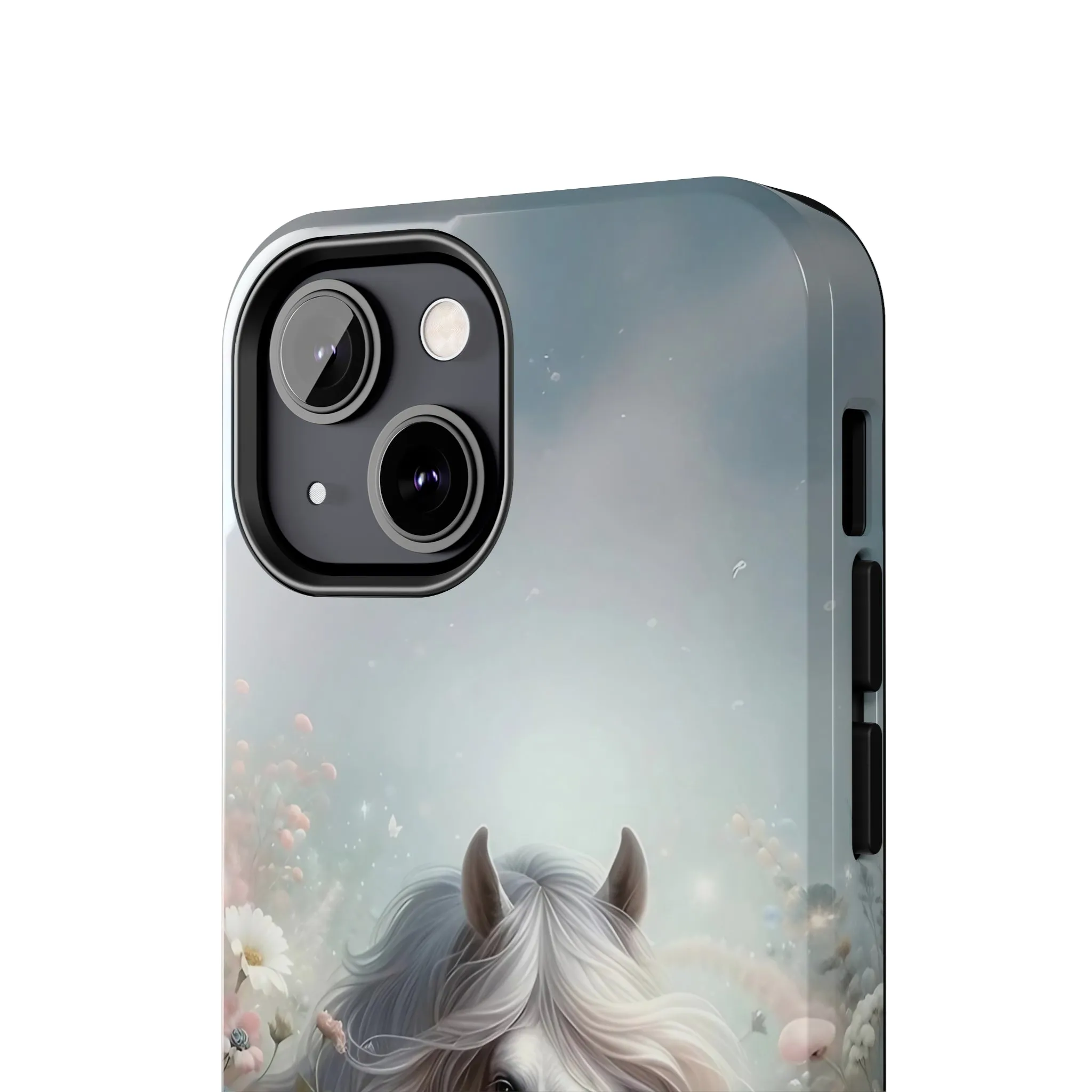 Beautiful Horse and Floral print Design Tough Phone Case compatible with a large variety of iPhone models, Gift, Phone Case