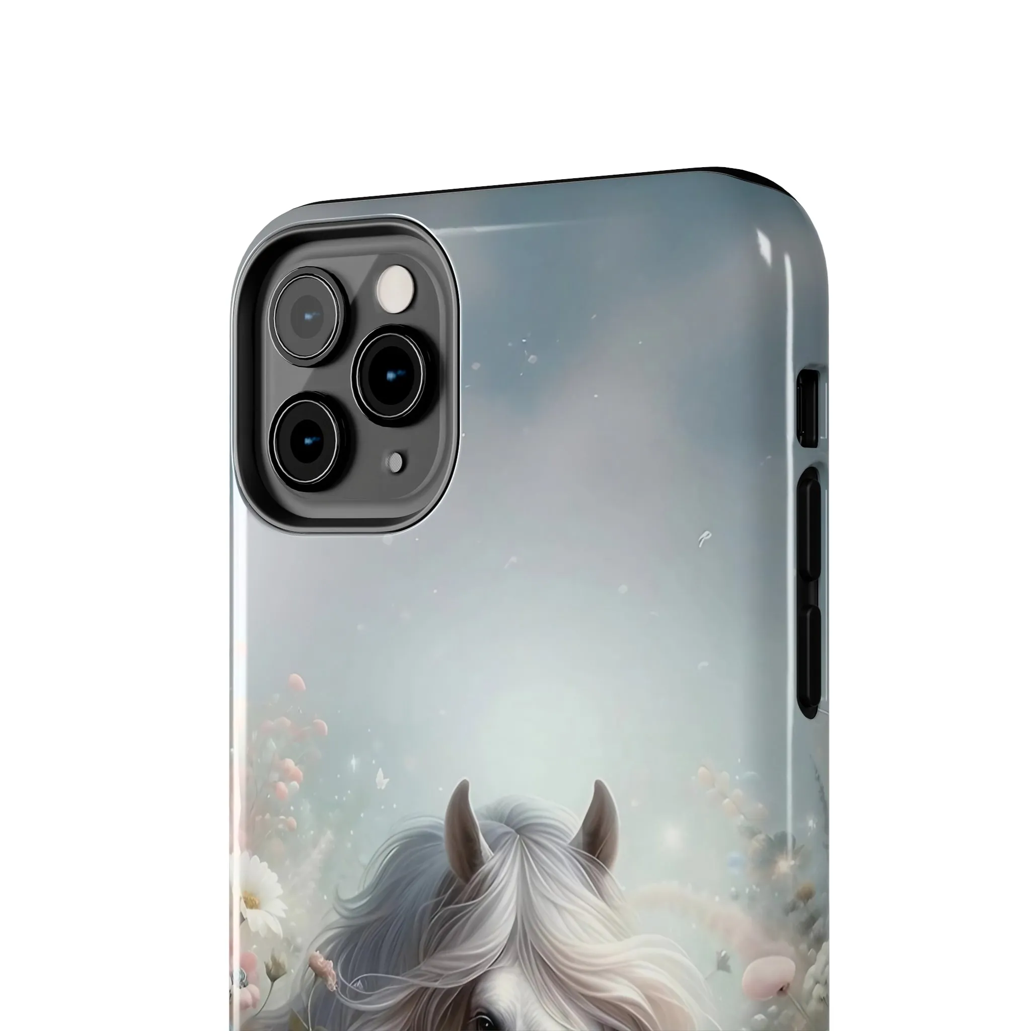 Beautiful Horse and Floral print Design Tough Phone Case compatible with a large variety of iPhone models, Gift, Phone Case