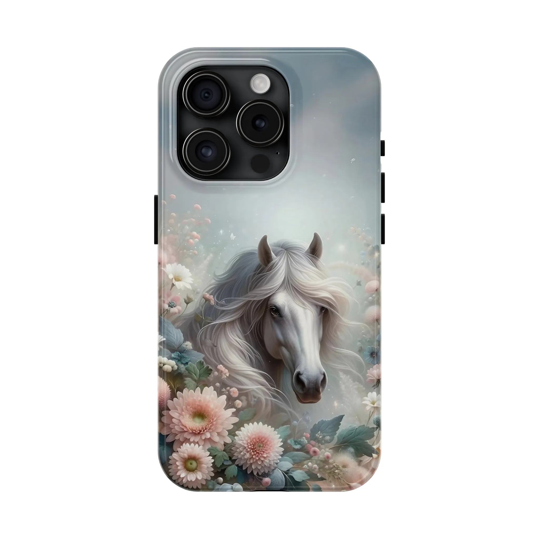 Beautiful Horse and Floral print Design Tough Phone Case compatible with a large variety of iPhone models, Gift, Phone Case