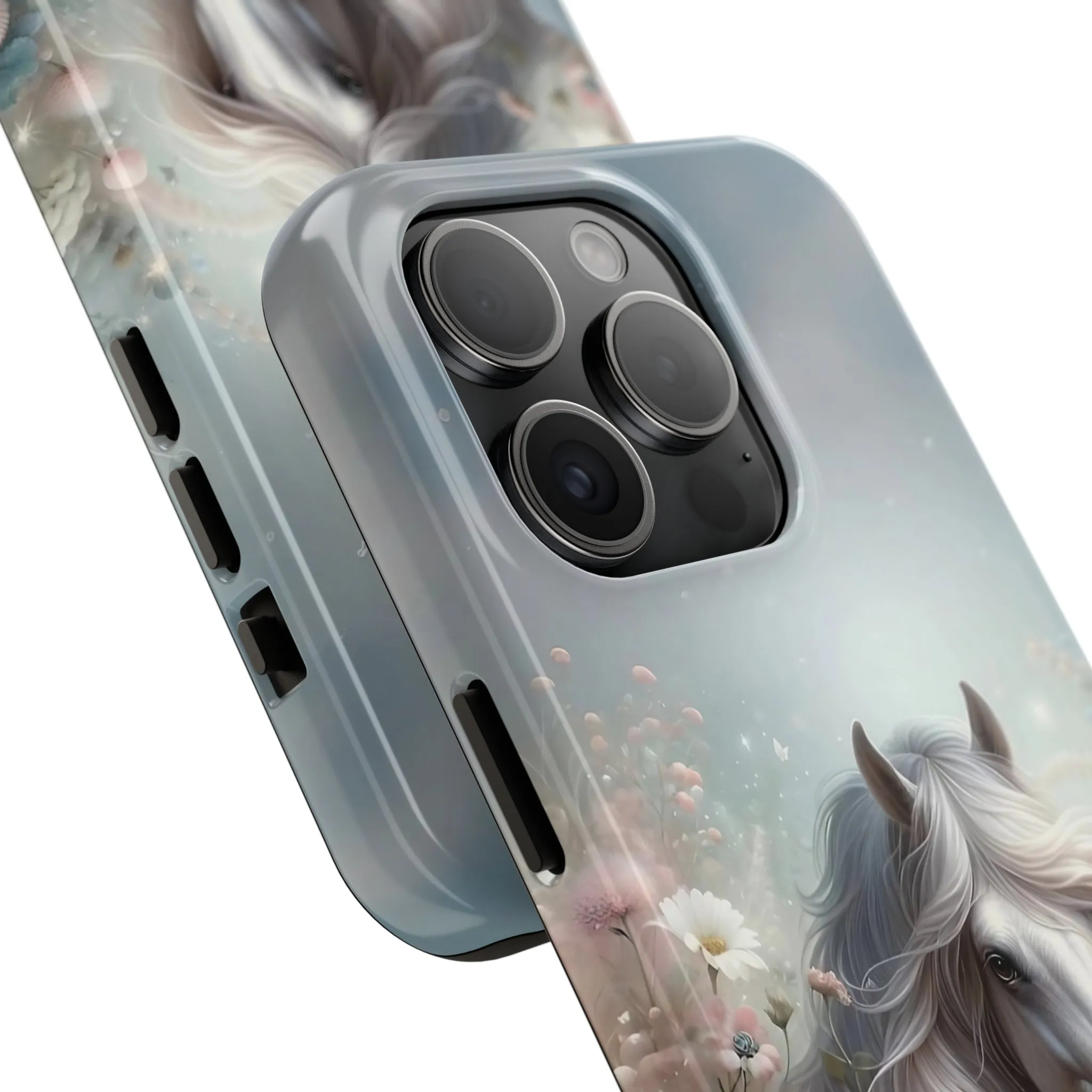 Beautiful Horse and Floral print Design Tough Phone Case compatible with a large variety of iPhone models, Gift, Phone Case